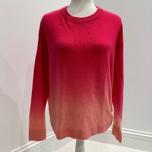 Alice + Olivia Womens Pink Peach Ombre Crew Neck Long Sleeve Sweater NEW